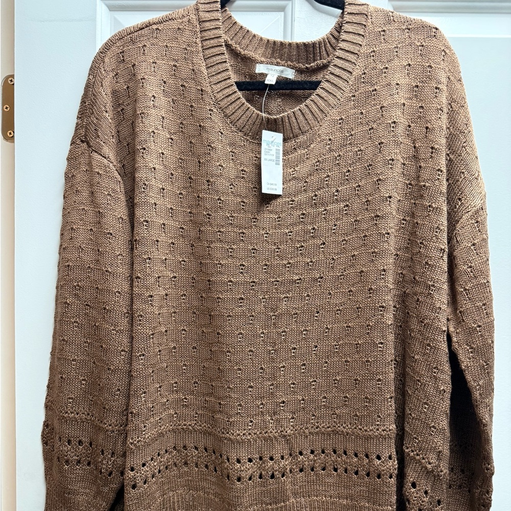 Maurices- New with Tag- Brown- CUTE!! Sweater- Size XXL